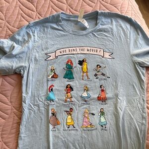Disney Princess Who Runs the World T-Shirt - Blue